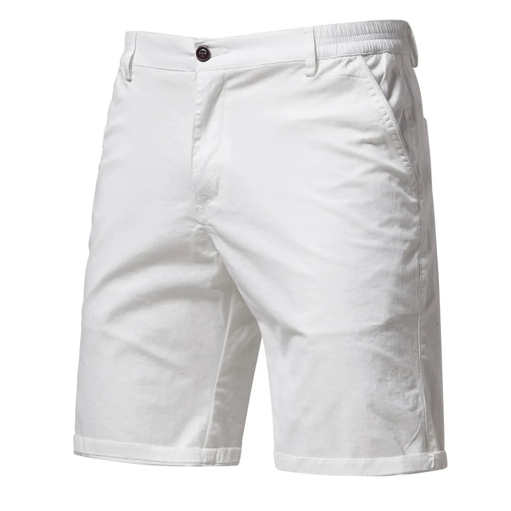 Threebooy Men's Summer Slim-fit British Shorts Light Luxury Stylish Popular Clothes Leisure Cargos Streetwear Button-down Half-pants 30-38