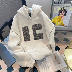 Threebooy American style autumn and winter street fashion personalized printed hoodie for men and women loose retro casual top for couples