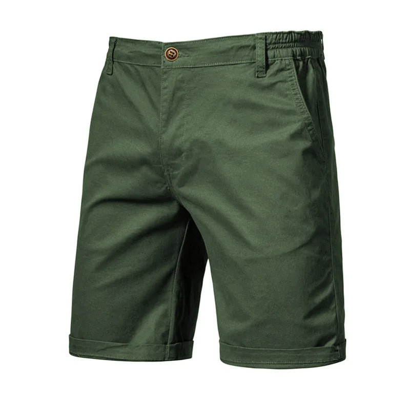 Threebooy Men's Summer Slim-fit British Shorts Light Luxury Stylish Popular Clothes Leisure Cargos Streetwear Button-down Half-pants 30-38