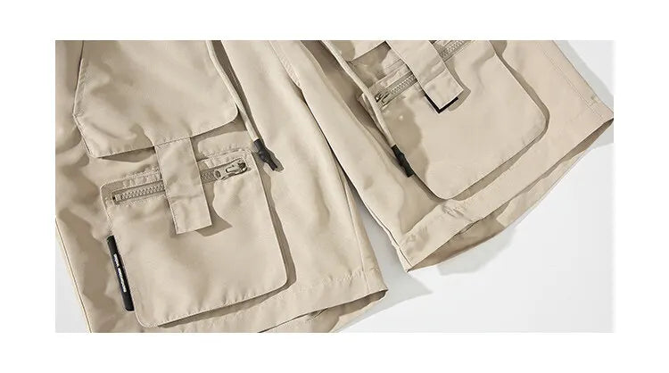 Threebooy Mens Summer Cargo Shorts Multi Pocket Casual Outdoor Sports Workwear Lightweight Comfortable Hiking Shorts Trendy Fashion