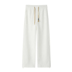 Threebooy  Black Casual Pants Men Fashion Oversized Wide Leg Pants Men Streetwear Hip-hop Loose Pleated Pants Mens White Trousers M-3XL