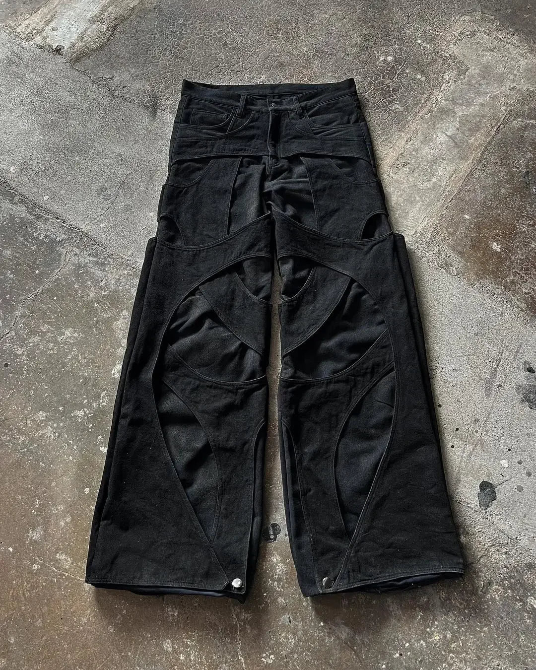 Threebooy Harajuku Hip Hop High Waisted Jeans New Gothic Retro Wide Leg Straight Black Y2k Baggy Jeans Denim Pants Mens Womens Streetwear