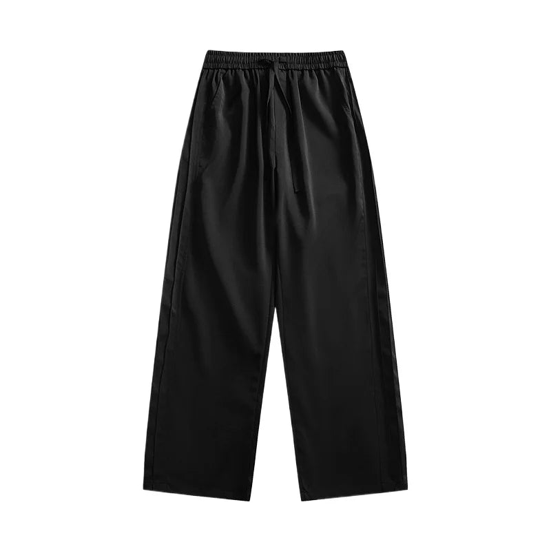 Threebooy Baggy Slacks Straight Trousers Jogger Man Pants Men's Summer Pants New in High Quality Brands Ice Silk Wide Leg Clothing