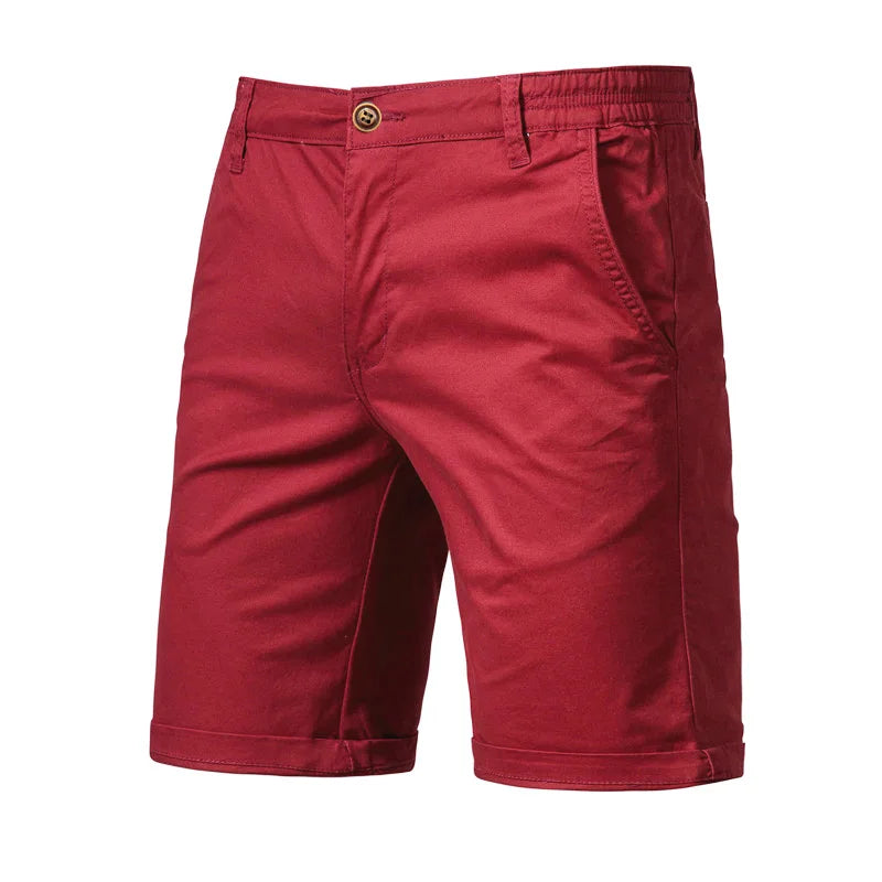 Threebooy Men's Summer Slim-fit British Shorts Light Luxury Stylish Popular Clothes Leisure Cargos Streetwear Button-down Half-pants 30-38
