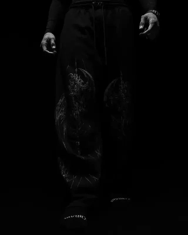 Threebooy  Y2K Breathedivinity Skull Cargo Pants Men Women Gothic Casual Sports Joggers New Hip Hop Street Fashion Couple Street Trousers