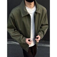 Threebooy Spring Short Jacket Men Fashion Green Black Jacket Men Streetwear Hip-hop Loose Bomber Jacket Mens Casual Jackets Coat M-3XL