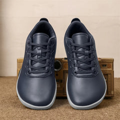 Threebooy  Big Size 48 49 Pure White Shoes Men Leather Sneakers With Wide Box Minimalist Barefoot Flats Zero Drop for Unisex