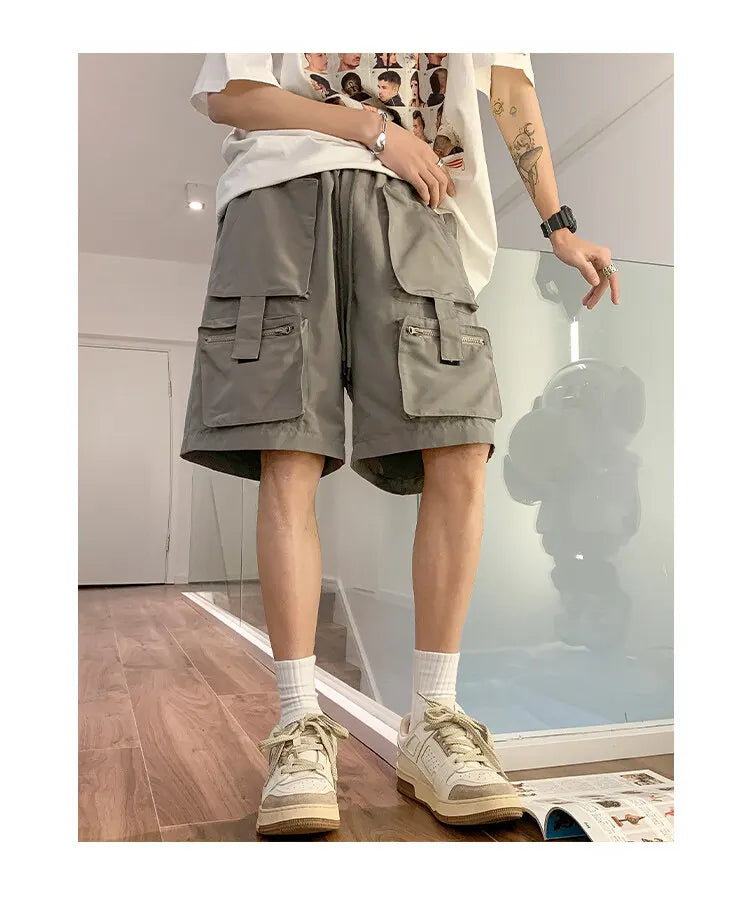 Threebooy Mens Summer Cargo Shorts Multi Pocket Casual Outdoor Sports Workwear Lightweight Comfortable Hiking Shorts Trendy Fashion