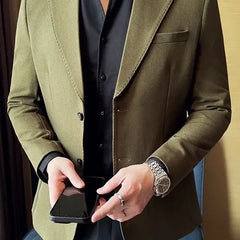 Threebooy  Casual Blazer Men's Early Advanced Suit 2 Piece Slim Fit Tuxedos For Wedding Groom Business Dinner Party
