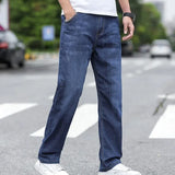 Threebooy Straight Loose Cotton Regular Jeans for Men 2024 Trend Casual Classic Trousers Mens Cowboy Pants New In Wide Leg Xs High Quality