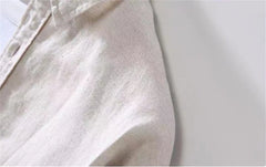 Threebooy  Summer Cotton Linen Shirts Men Harajuku Long Sleeve Shirt for Men Vintage Thin Loose Casual Shirt Coats Japan Style Blouse Male