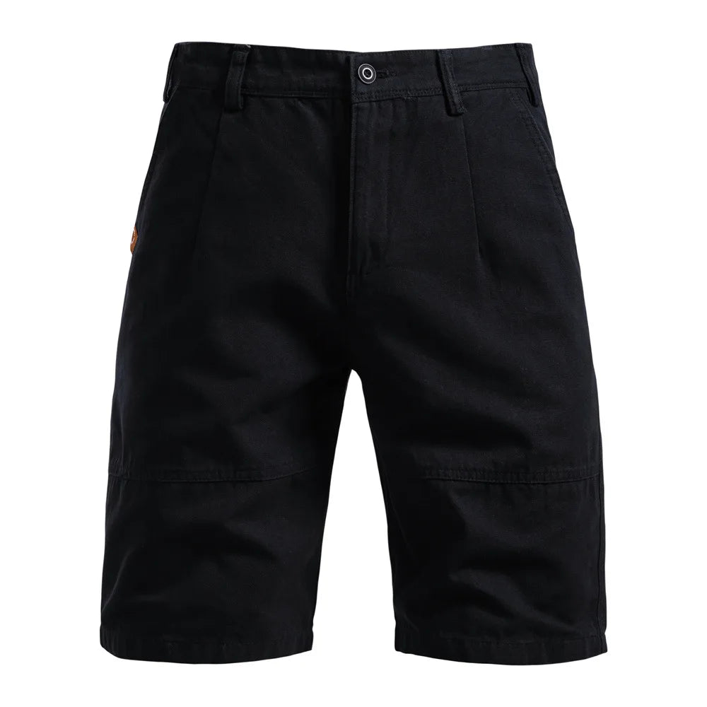 Threebooy New Chic Men Summer Slim British Shorts Light Luxury Stylish Popular Clothes Leisure All-match Straight Cargos Half-pants S-2XL