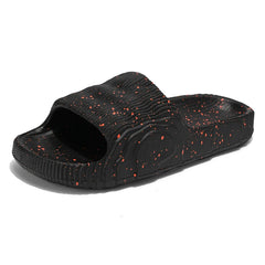 Threebooy  Men Summer Casual Slippers Mens Black Slides Slip On Soft Lightweight Indoor Home House Beach Shoes