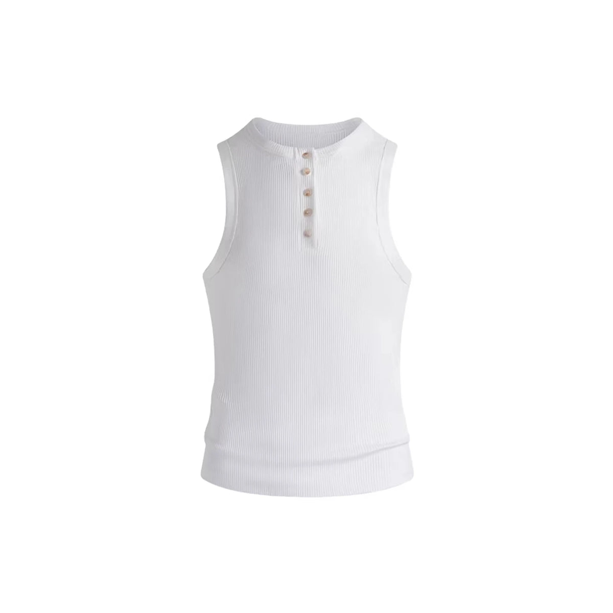 Threebooy  Basic  Color Elastic Slim Fit Sports Vest Men Summer Thin Ice Silk Cool Feeling Henry Collar Sleeveless T-Shirt Trendy