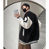 Threebooy Baseball Jacket For Men Trend Hip Hop Streetwear Large Size 5XL Loose Patchwork Jacket Coat College Style Bomber Jckets