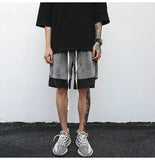 Threebooy Y2k American Street Sports Shorts Men's Summer Design Sense Fashion Pure Cotton Velvet Loose Basketball Casual Split Pants