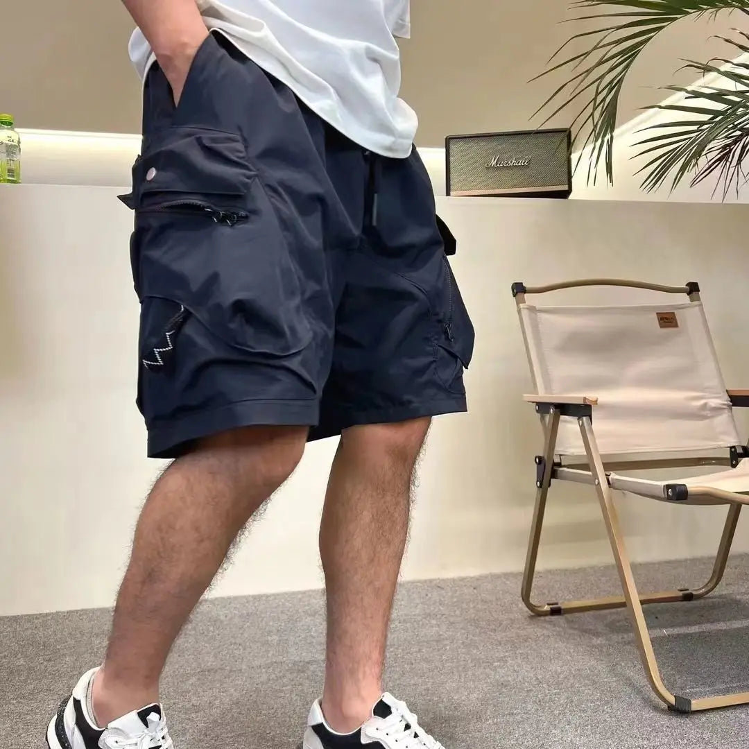 Threebooy  American Work Pants New Outdoor Sports Quick-drying Work Pocket High-end Five-point Pants Loose Breathable Casual Shorts Chic