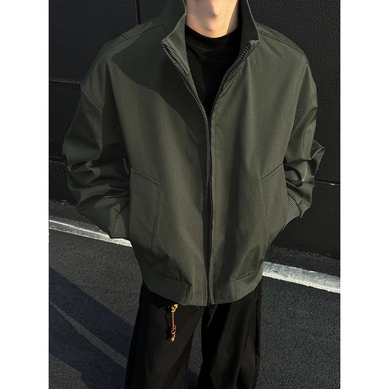 Threebooy Autumn Short Jacket Men Fashion Casual Baseball Jackets Men Streetwear Hip-hop Loose Bomber Jacket Mens Large Size 4XL