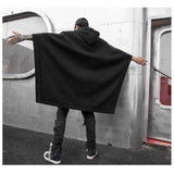 Threebooy Techwear Black Oversized Hoodies Sweatshirt Baggy Trench Coat Anorak Men Goth Punk Japanese Streetwear Hip Hop Gothic