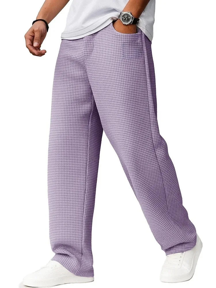 Threebooy  Fashionable Casual Pineapple Pattern Men's Straight Leg Long Pants Autumn Winter New Arrival Embroidery Sporty...