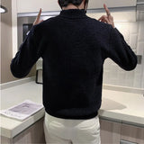 Threebooy Men High Quality Casual Knit Sweaters/Male Slim Fit High Quality Solid Color V-neck Casual Pullover Man Knit Sweaters S-3XL