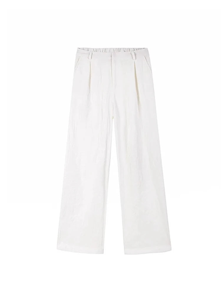 Threebooy Summer Thin Linen Men's Pants Loose Straight Pants Korean Cotton Linen Casual Trousers Draped Wide-leg Pants Aesthetic Urban