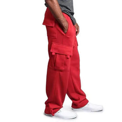 Threebooy  Hot Sale Mens Workwear Casual Pants Multi Pocket Loose Straight Joggers