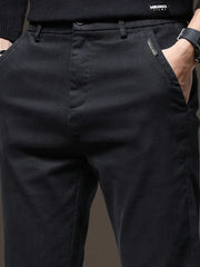 Threebooy  Men's Casual Pants Spring Autumn Wear Versatile Straight Business Trousers Korea Work Classic Long Pants for Male