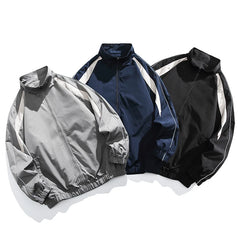 Threebooy  New Spring Autumn Hombre Jackets For Men S-5XL Splicing Reflection Outerwears Bomber Jacket Men Fashion Aviator Baseball Jacket