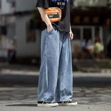 Threebooy Baggy Jeans Trousers Male Denim Pants Black Wide Leg Pants Men's Jeans Oversize Cargo Korean Streetwear Hip Hop Harajuku