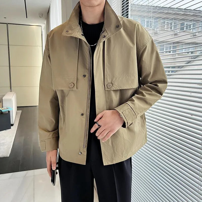 Threebooy Men Spring High Quality Casual Jackets/Male Loose and Comfortable Work Jackets/Mens Fashion Jackets and Coats M-3XL