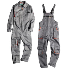 Threebooy Men Long Sleeve Cargo Overalls Bib Pants Zipper Pockets Rompers Jumpsuit Fashion Labor Casual Coveralls Plus Size S-4xl