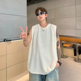 Threebooy Men Tanks Tops Streetwear Simple Summer Baggy Solid Colors New Arrival Comfortable Casual Popular All-match Tops Korean Style