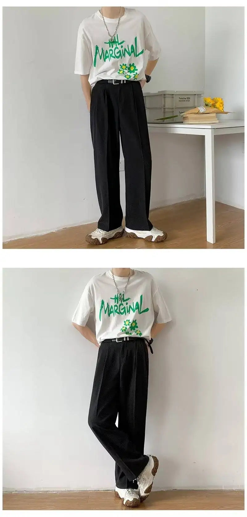 Threebooy Brown Black Suit Pants Men Slim Fit Fashion Social Mens Dress Pants Korean Casual Straight Pants Mens Office Formal Trousers