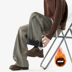 Winter fleece jeans men New thickened warm denim pants patchwork style High street casual jeans men's trend Elastic waist plus