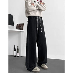 Threebooy  Black Casual Pants Men Fashion Oversized Wide Leg Pants Men Streetwear Hip Hop Loose Pleated Pants Mens White Trousers M-3XL