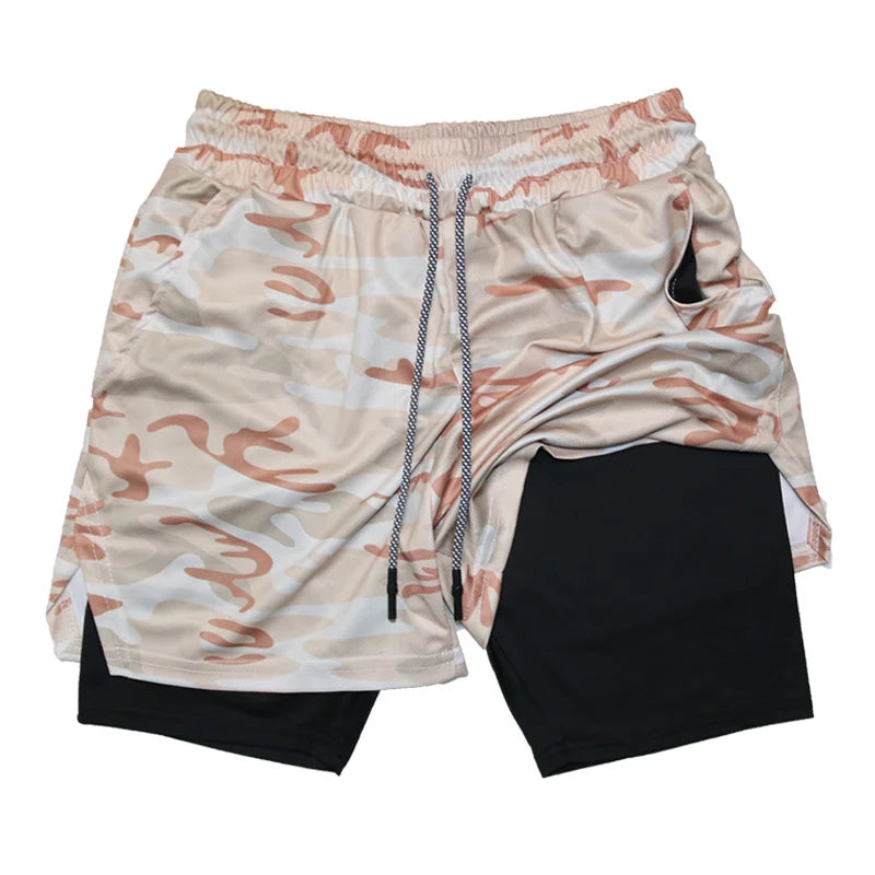Threebooy  Men's Multi-Pocket Shorts Fitness Sports Shorts Casual Beach Workout Lined Tight Shorts Daily Style