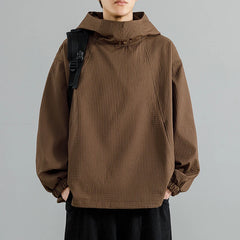 Threebooy Men's Hooded Sweatshirt Solid Color Unisex Casual Pullover Fashion Loose Comfort Relaxed Top Regular Wrinkle Resistant Hoodie