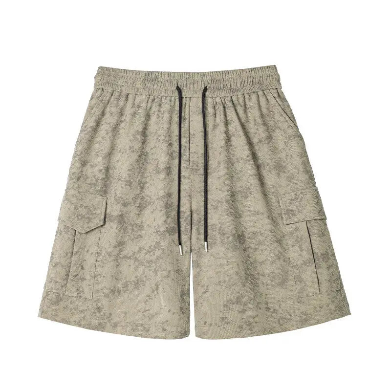 Threebooy  Summer Men Camo Cargo Shorts Elastic Waist Adjustable Outdoor Casual Large Pockets Military Tactical Breathable  Fashion