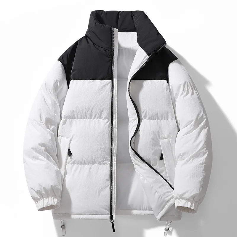 Threebooy Cotton jacket men women winter new style color blocked cotton jacket thick warm jacket couples