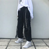 Threebooy Techwear Men's Sets Cargo Pants Men's Shirt Kit Long Sleeve Shirts Korean Streetwear Hip Hop Harajuku Spring