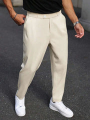 Threebooy  plus Size Men's Casual Trousers for Business Travel Comfortable Loose Fit Long Pants