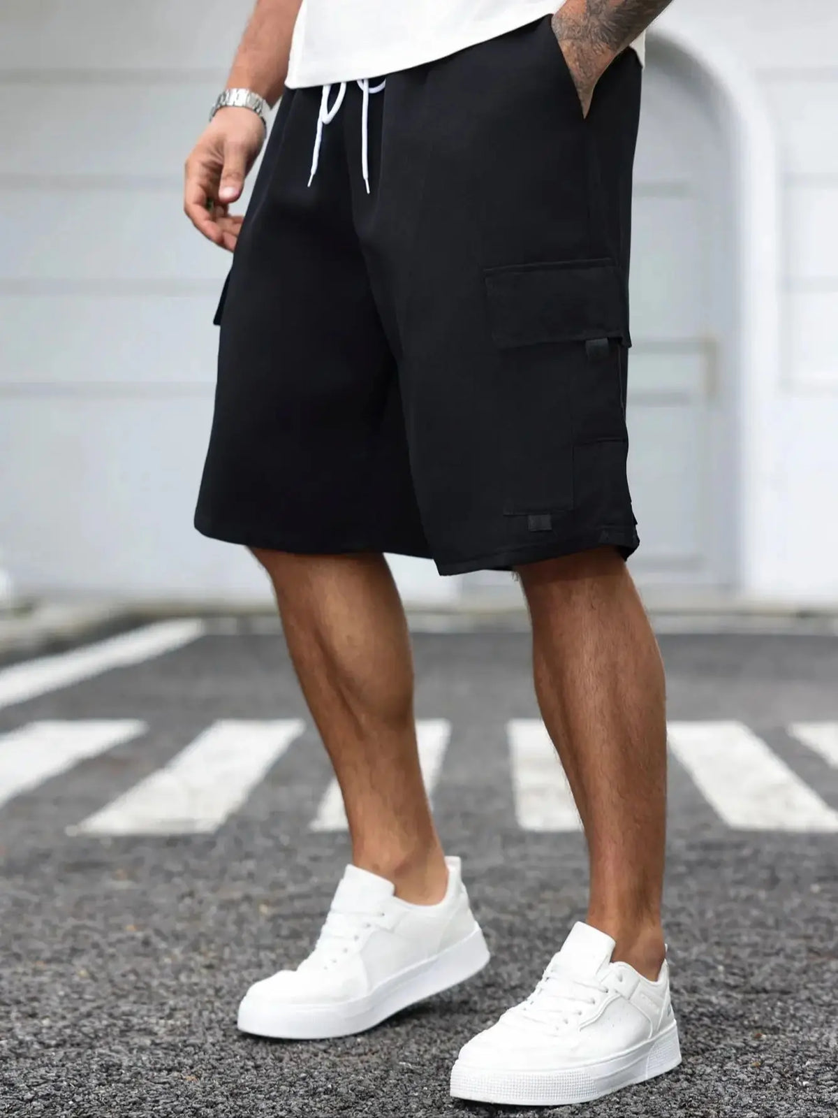 Threebooy  plus Size Men's Workwear Shorts Suitable for Daily Outings Casual Trendy Street Style
