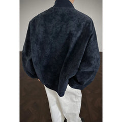 Threebooy  Jacket Men Autumn New Arrival Short Loose Tie Dye Jacket Stand Collar Casual Streetwear Outerwear Bomber