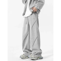 Threebooy Autumn Black Casual Pants Men Fashion Gray Wide Leg Pants Men Sweatpants Streetwear Loose Sports Pants Mens Joggers Trousers