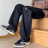 Threebooy Y2K Men Streetwear Cargo Pants Techwear Vintage Side Button Design Straight Leg Trousers 2024 Casual Joggers Male Pants