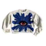 Threebooy Retro Knitted Sweater Unisex American Warm Sweater Men's and Women's Harajuku Eye Pattern Cotton Y2K Couple Pullover