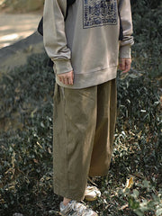 Threebooy Japanese Retro Work Pants Men Women Cargo Wear Casual Pants Loose Wide-leg Pants Casual Straight-leg Trendy High-end Trousers