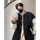 Threebooy Baseball Jacket For Men Trend Hip Hop Streetwear Large Size 5XL Loose Patchwork Jacket Coat College Style Bomber Jckets