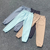 Threebooy Men's Sports Pants Washed and Made of Old High Street Loose Cotton Trousers Unisex Sanitary Britches Casual Sports Pants Trend